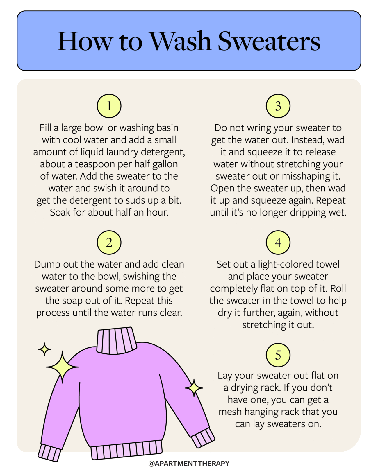 AT How to wash sweater