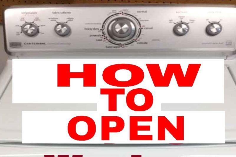 How To Open A Maytag Washing Machine
