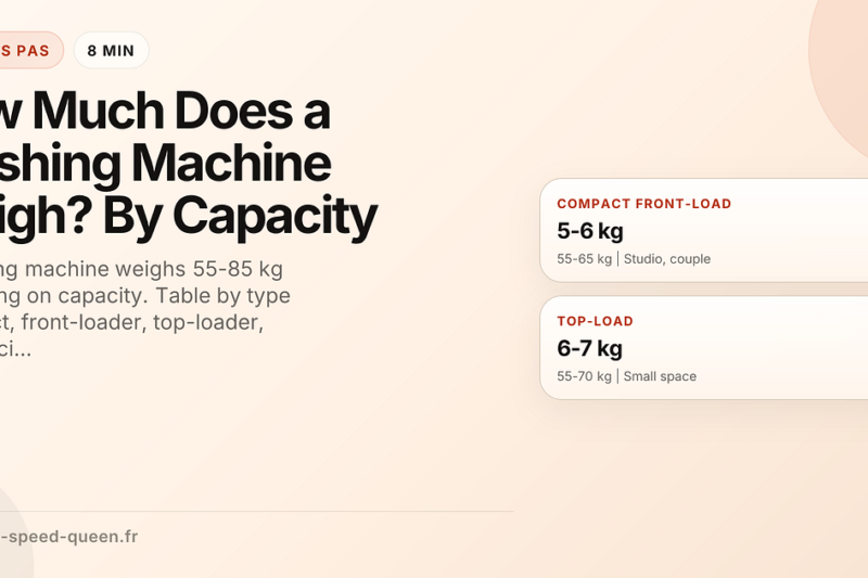 Why the Weight of Your Washing Machine Actually Matters